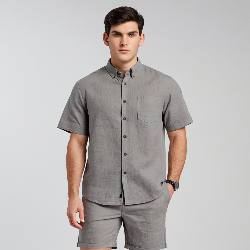 Linen shirt and shorts
