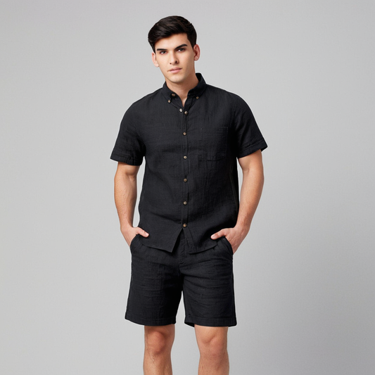 Linen shirt and shorts