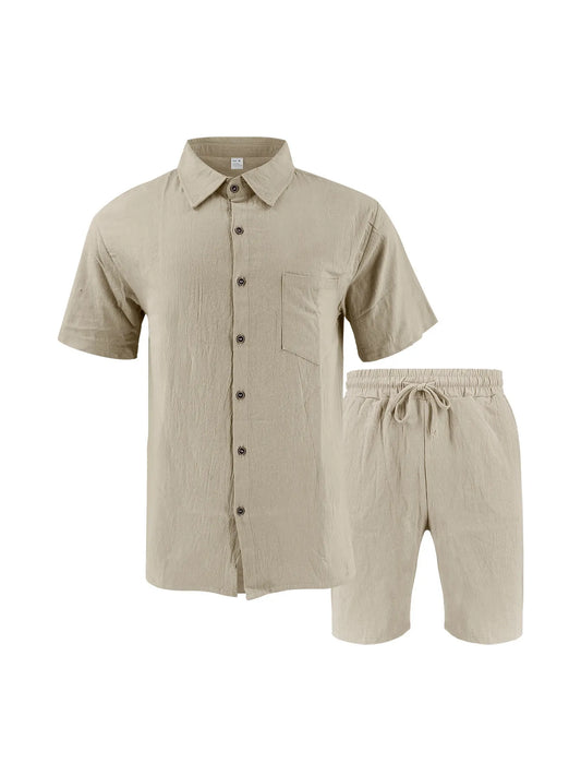 Linen shirt and shorts